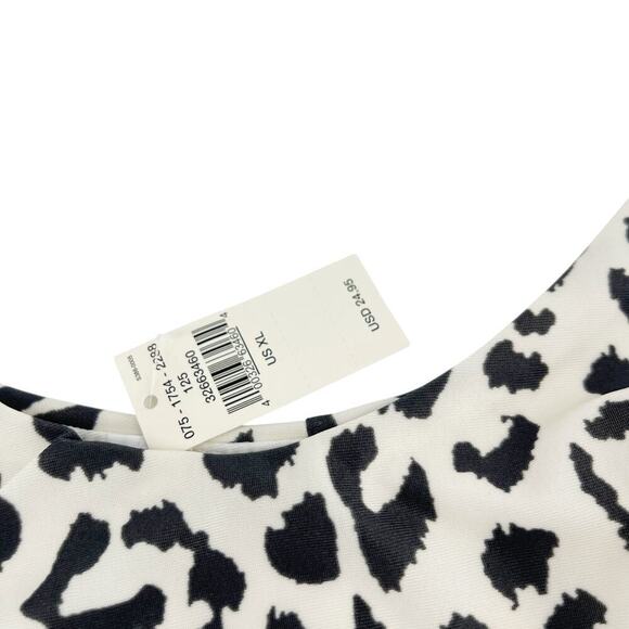 Aerie Super High Cut Cheekiest Bikini Bottom in White Black Leopard XL New NWT - Picture 5 of 5